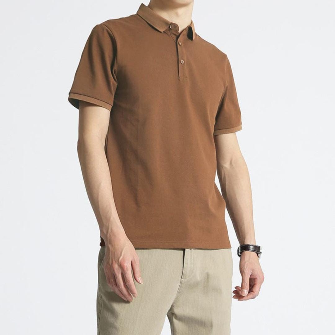 Cotton Polo Shirt Brown / M ARCA