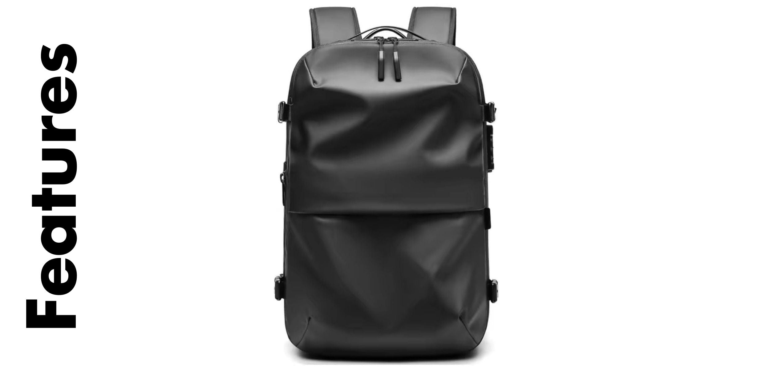 Vacuum Compression Travel Backpack Arca Official Backpacks Black / 17 Inches